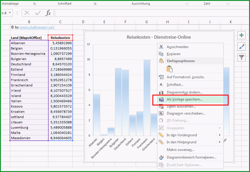 excel diagrammvorlagen wiederverwenden