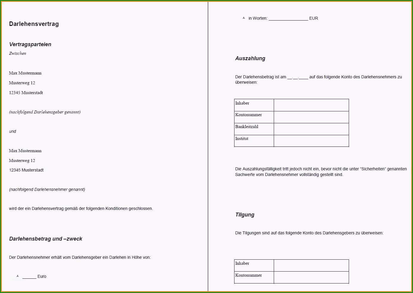 burgschaftserklarung muster