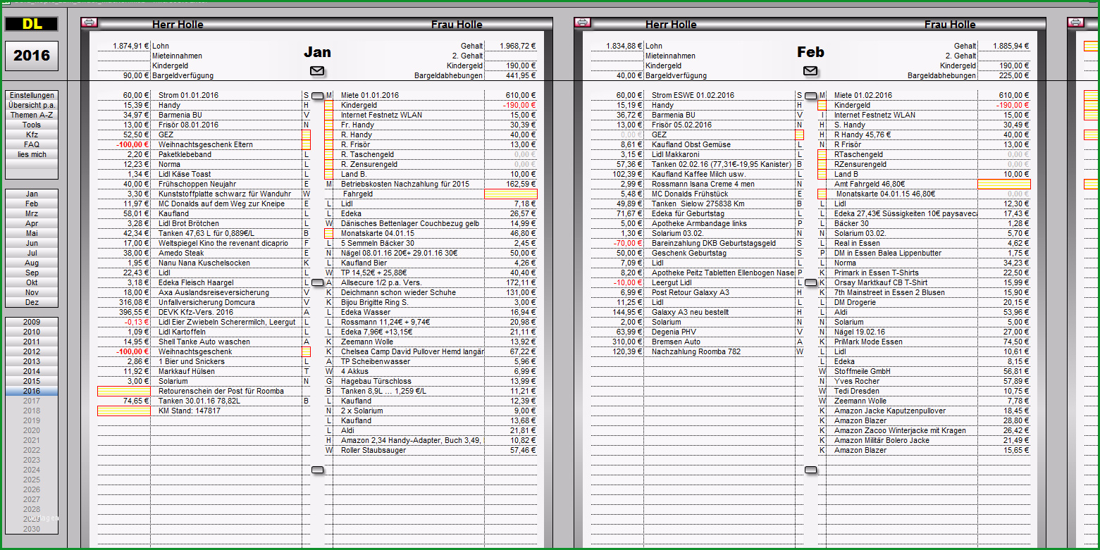 haushaltsbuch excel kostenlos freeware