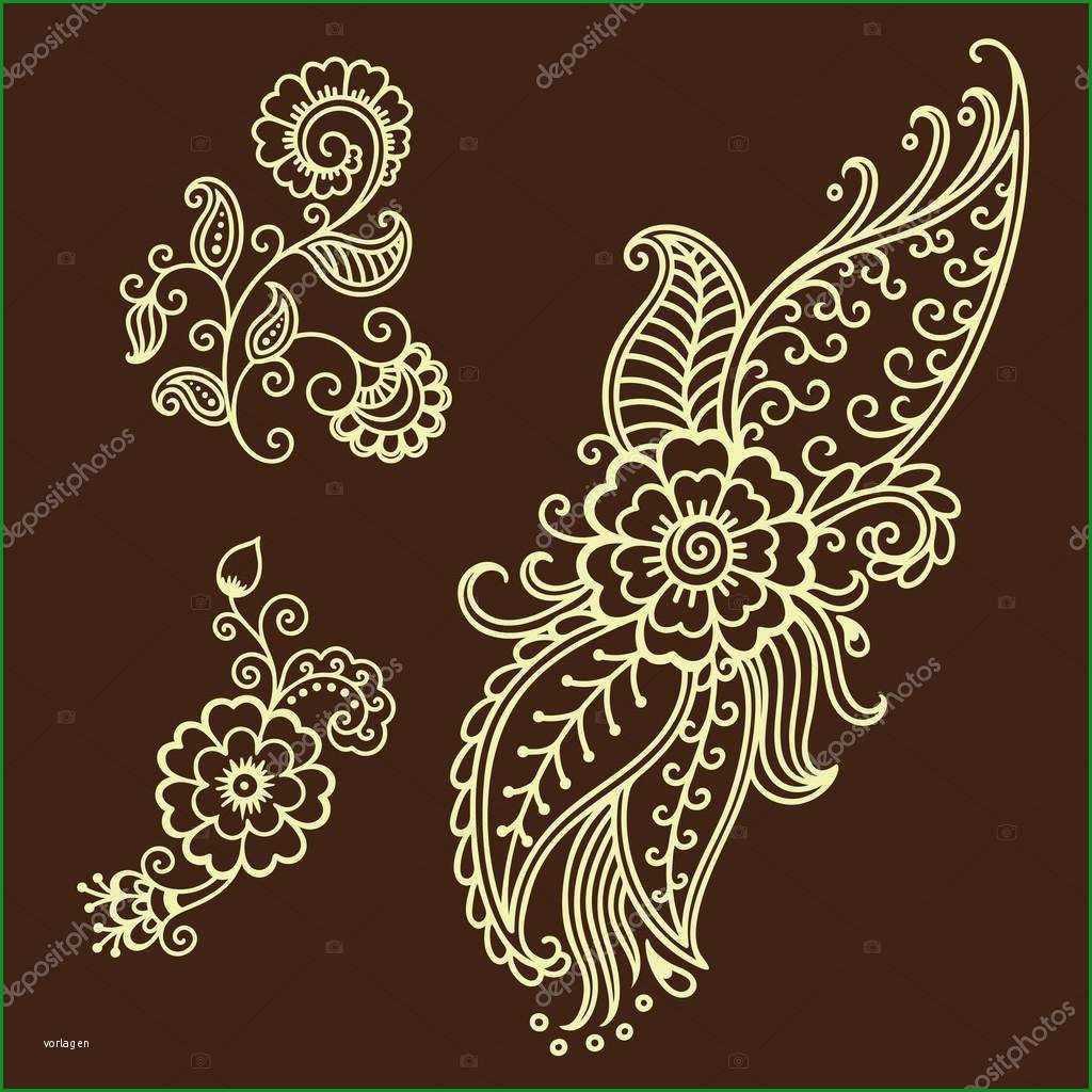 stock illustration henna tattoo flower template mehndi