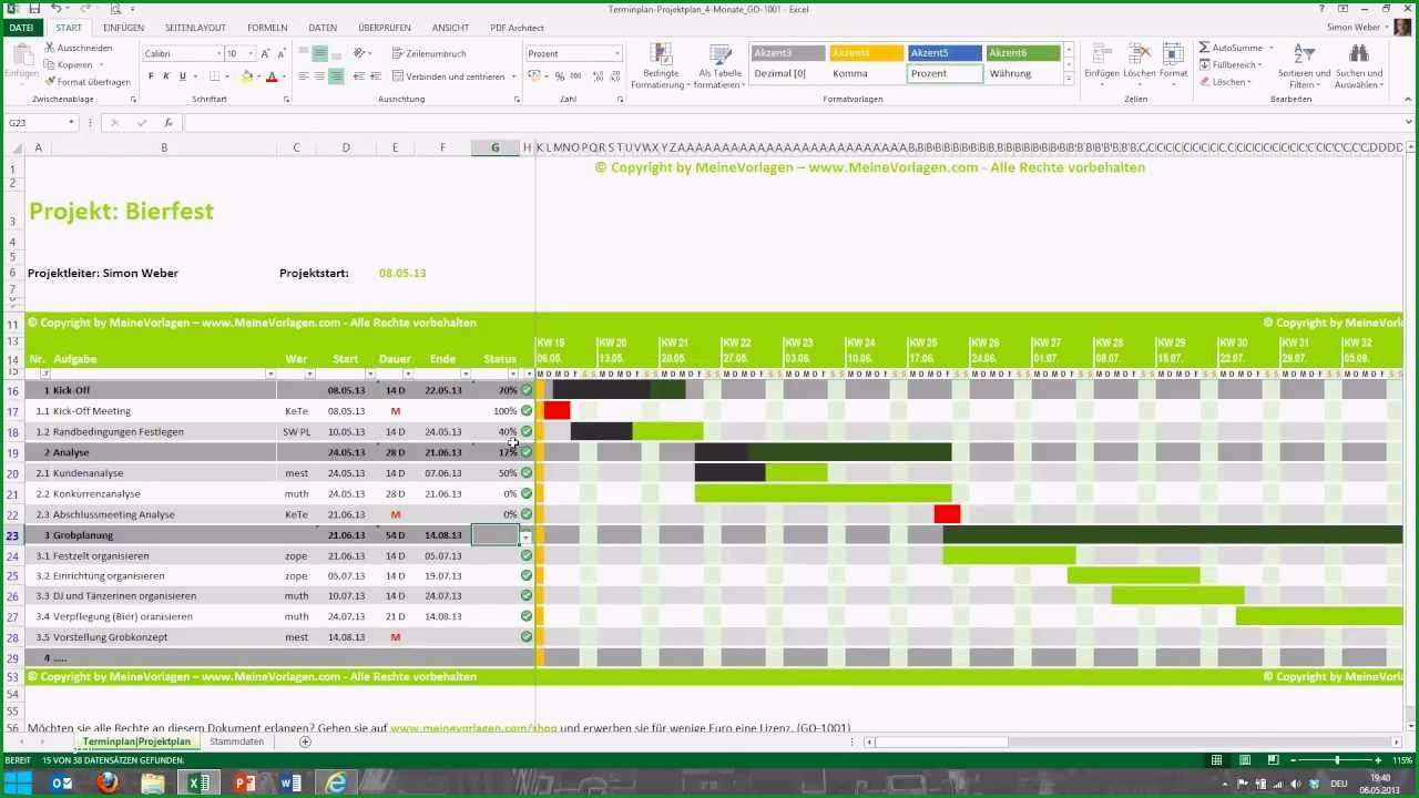 lernplan vorlage excel