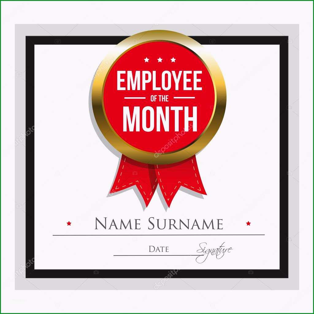 stock illustration employee of the month certificate