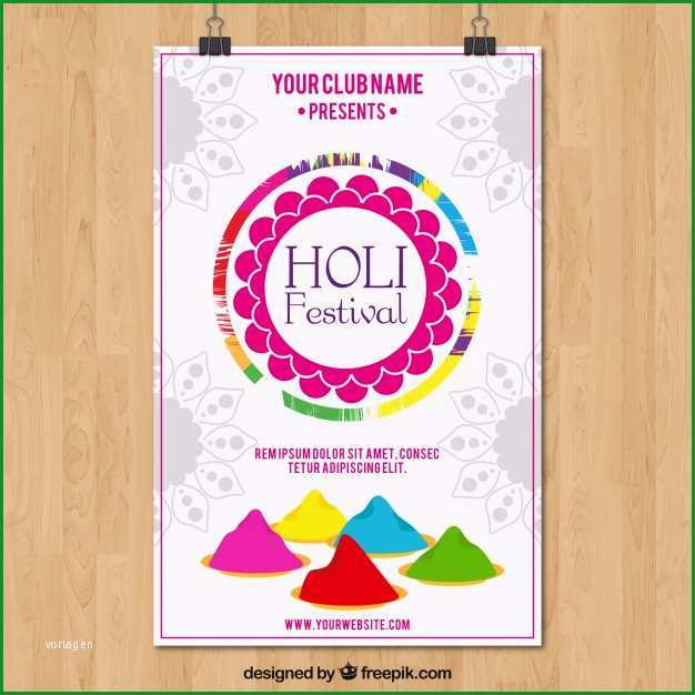 plakat vorlage fur holi festival