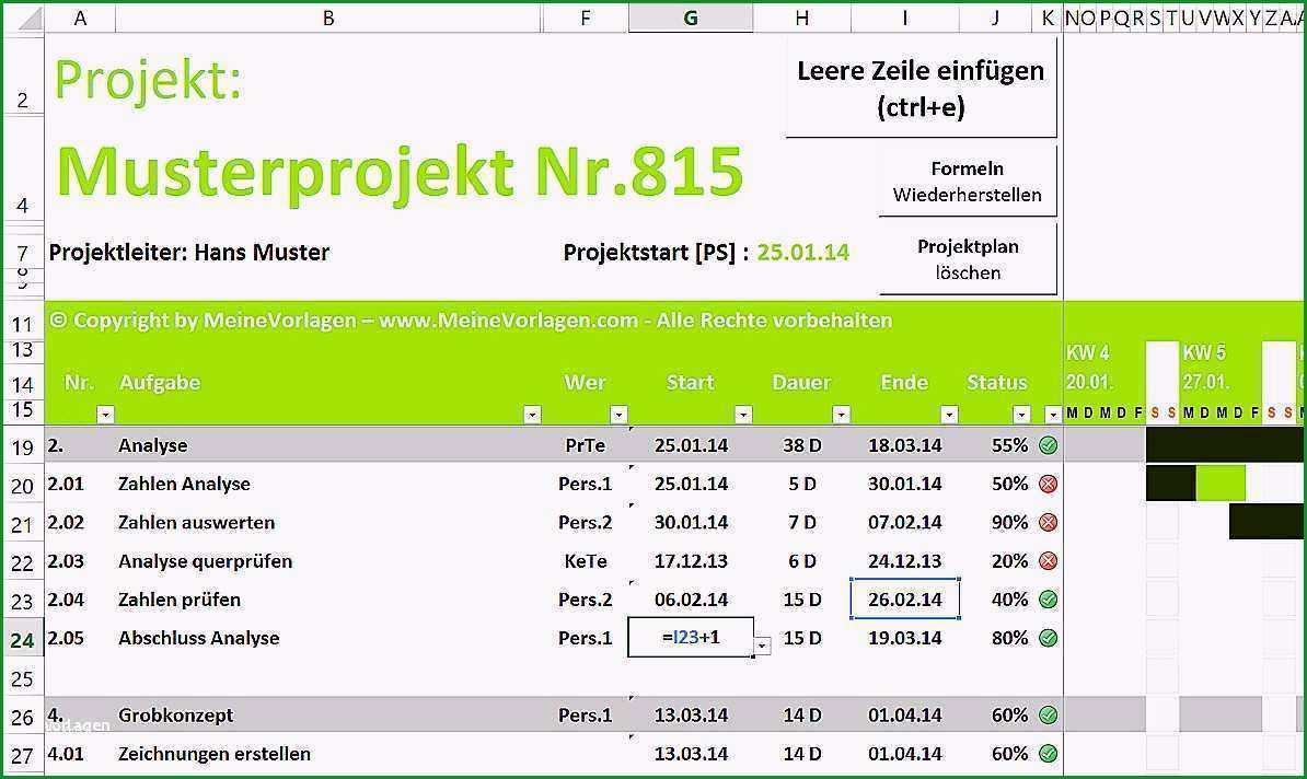 projektmanagement excel vorlage am besten projektplan excel