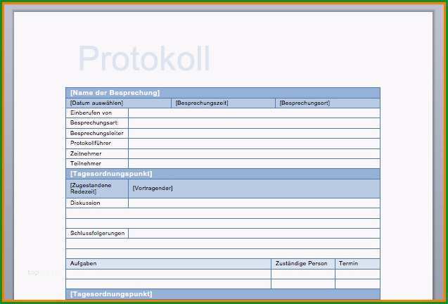 protokoll vorlage word neu 10 protokoll vorlage