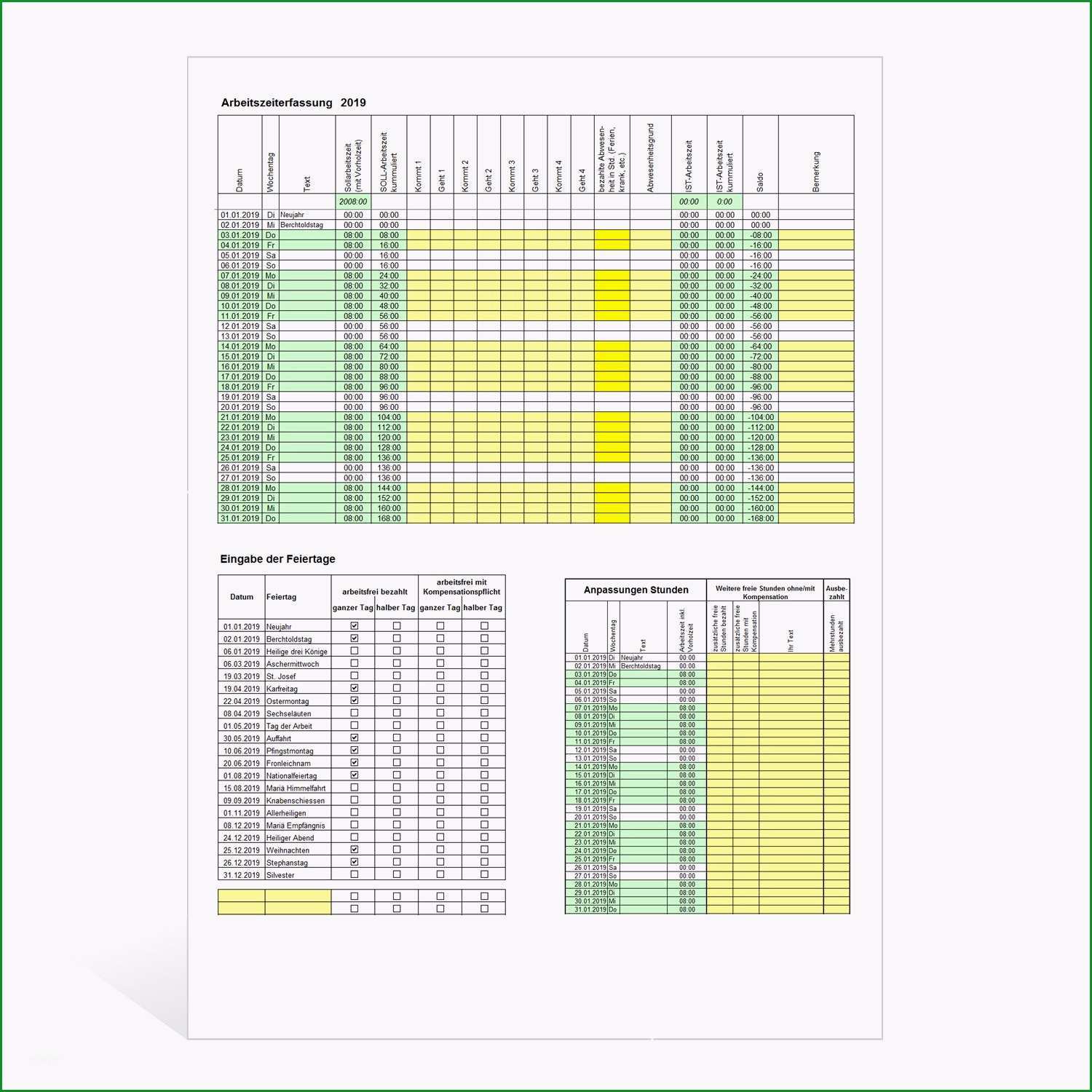 schichtplan excel vorlage