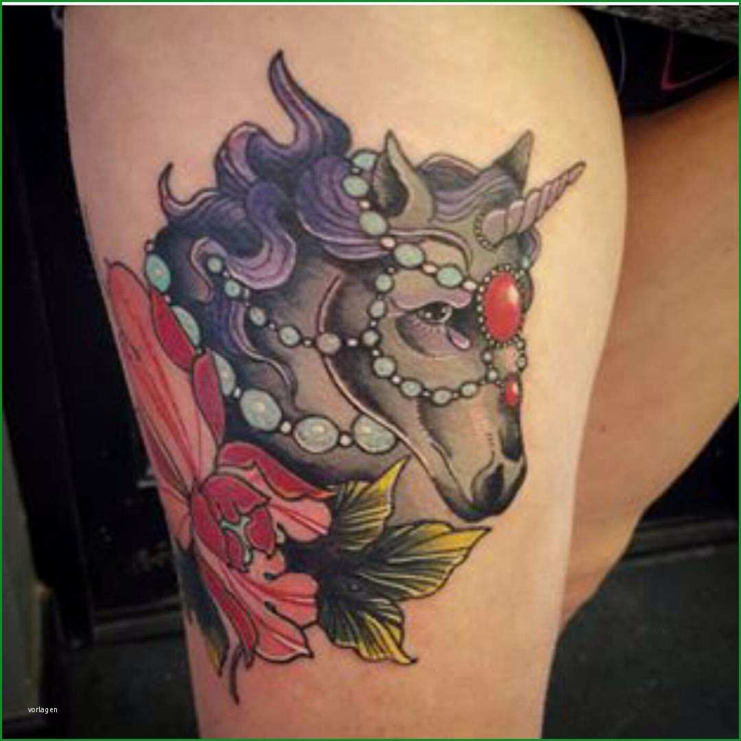 tattoo einhorn mit perlen