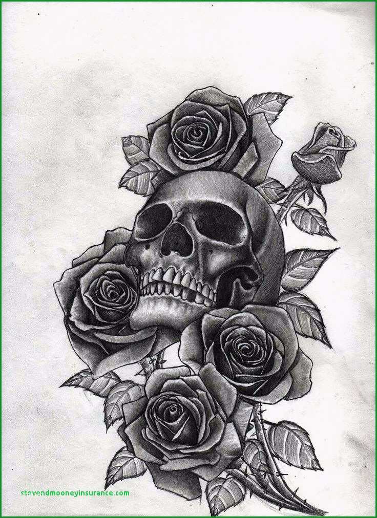 totenkopf mit rose tattoo vorlagen