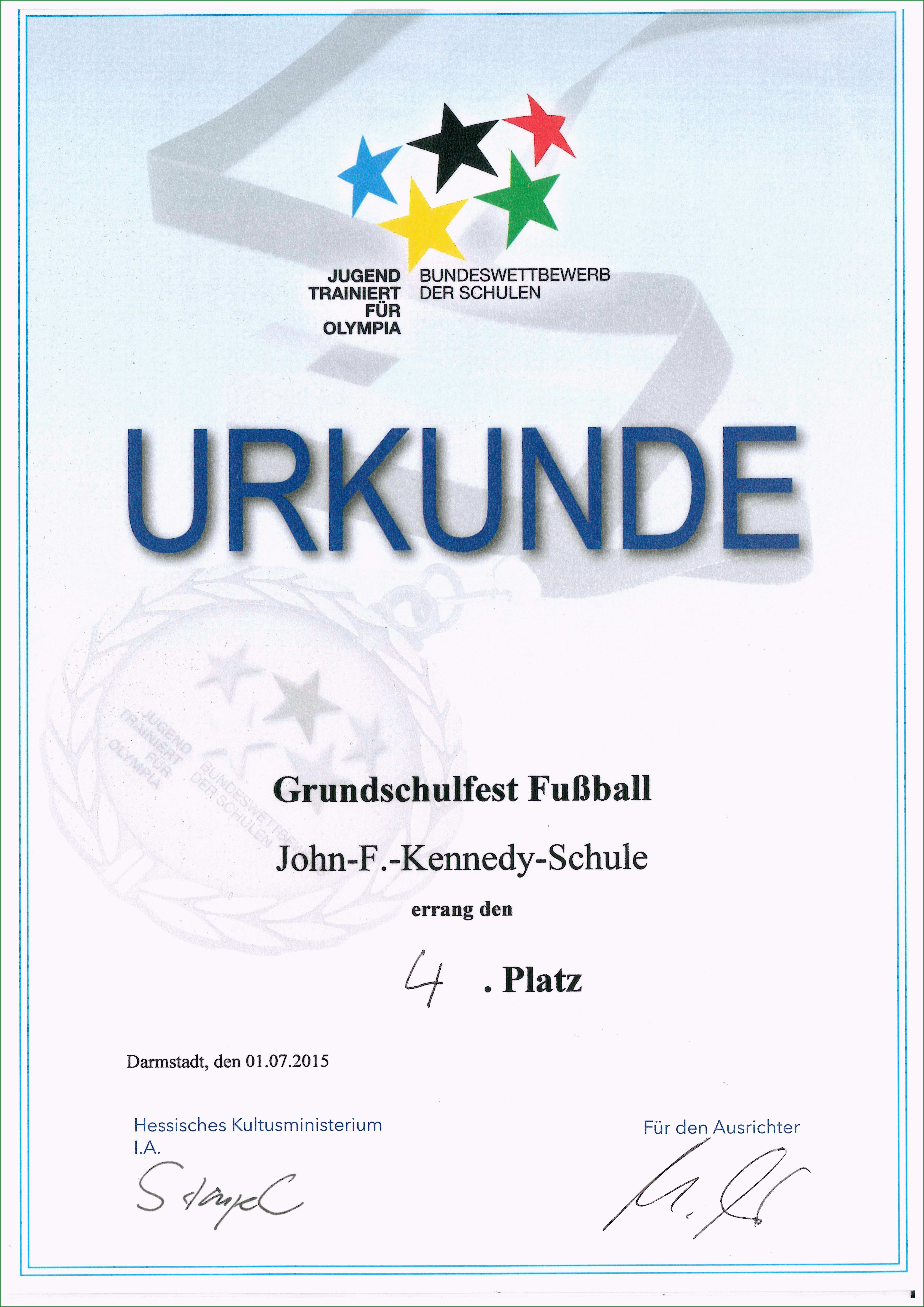 urkunde fussball 2