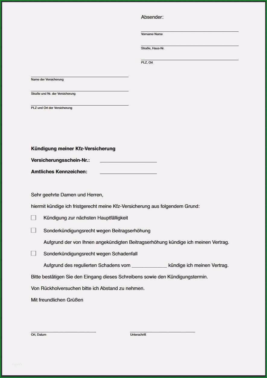 versicherung kundigen muster vorlage beste vorlage kundigung versicherung rechtsschutz kundigung
