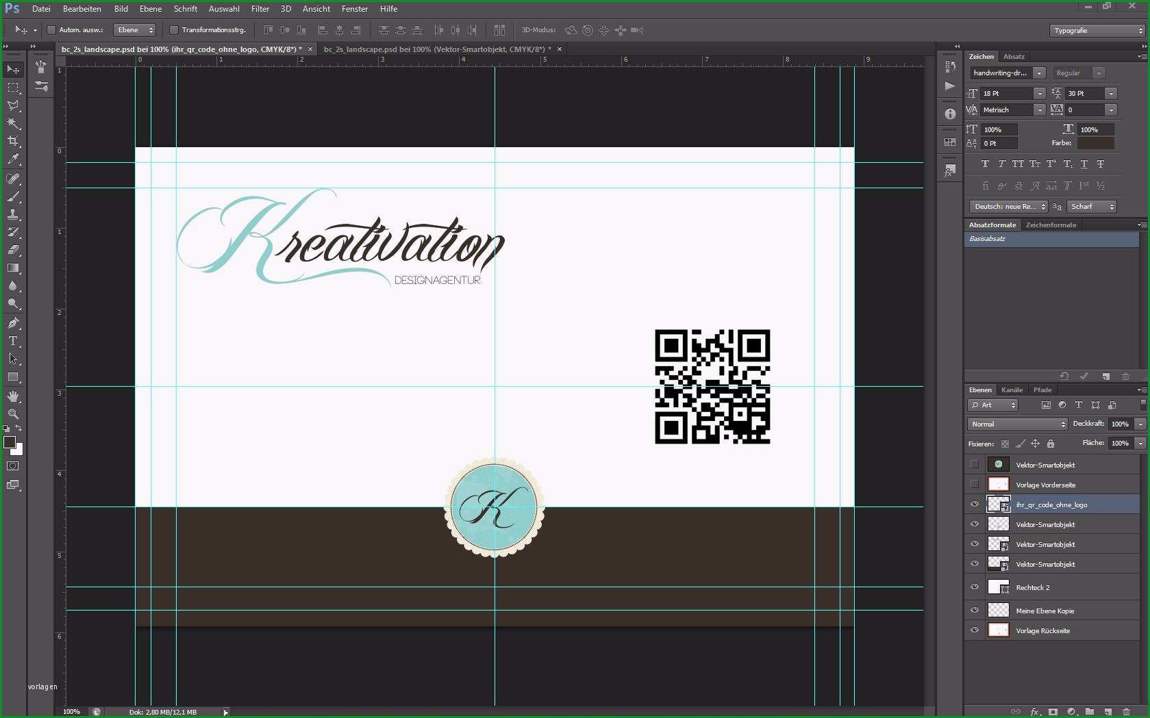 tutorial visitenkarten gestalten qr code