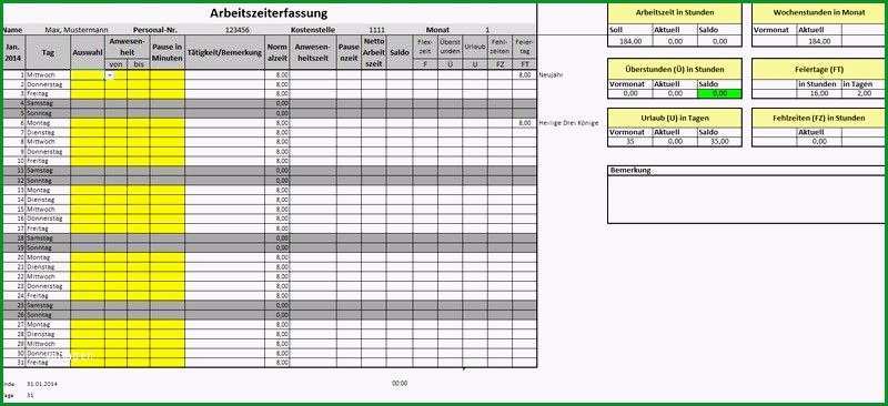 vorlage zur dokumentation der taglichen arbeitszeit 2017 arbeitszeit excel 2017 energie und baumaschinen