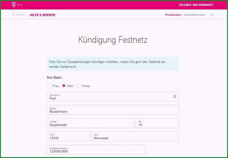 wie kann man den vertrag bei der telekom kuendigen