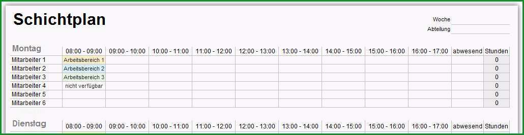 wochenplan erstellen vorlage
