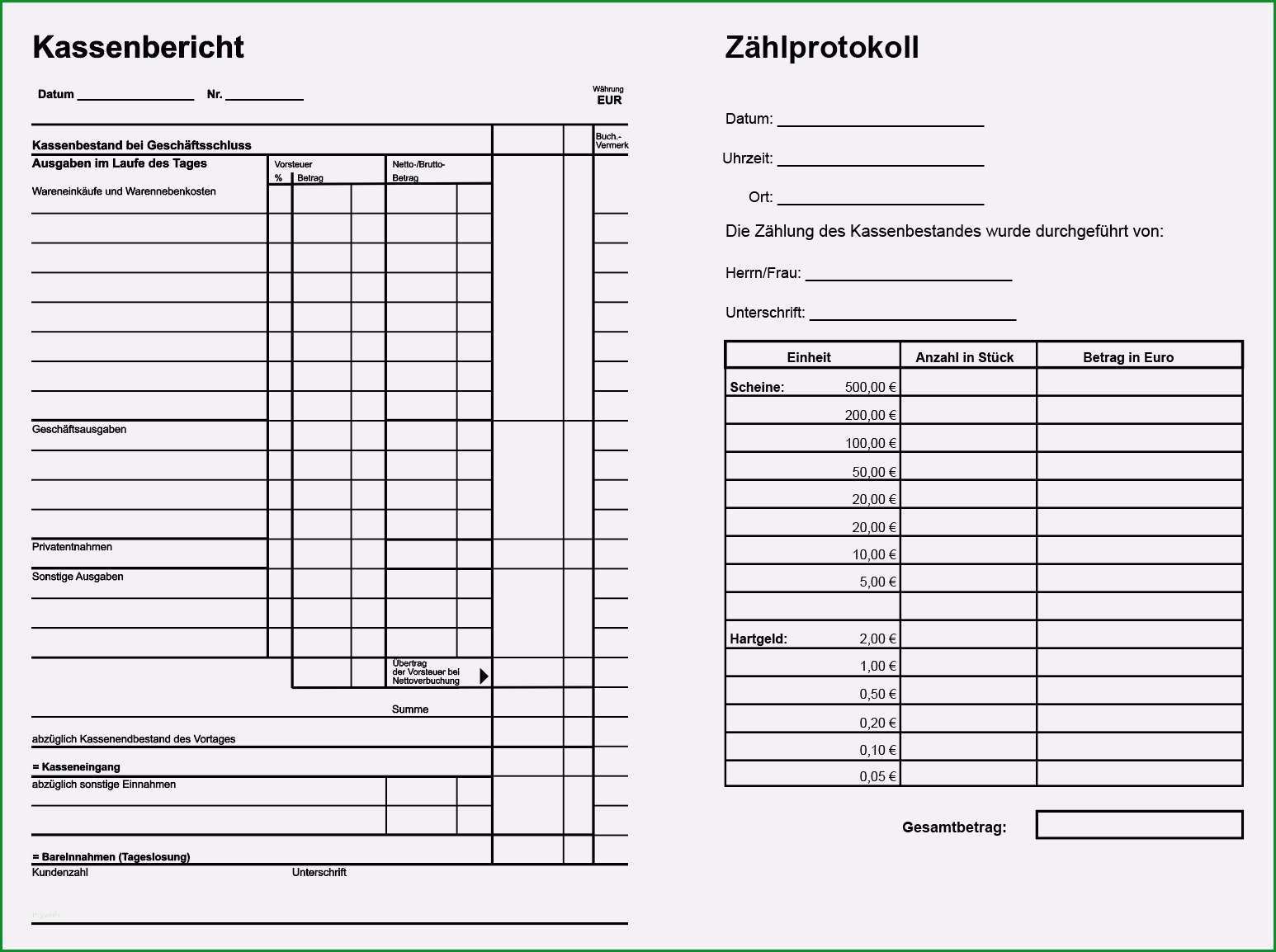 zahlprotokoll kasse vorlage excel erstaunlich convictorius