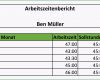 Fantastisch Zeiterfassung Mit Excel – 8 Kostenlose Stundenzettel