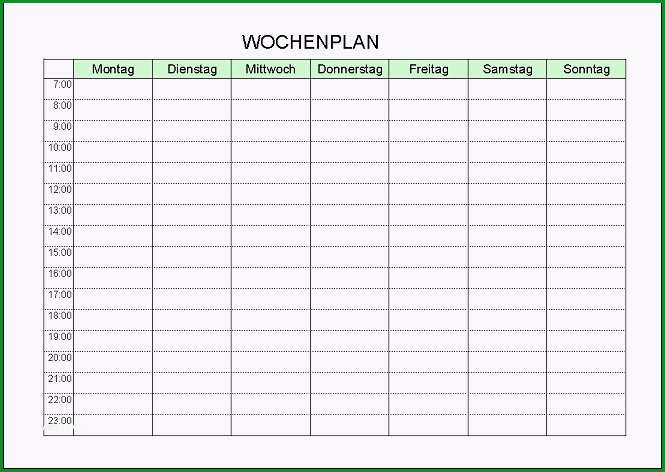 zeitplan vorlage word