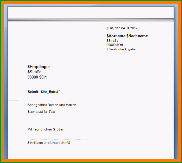 12 briefkopf vorlage word kostenlos