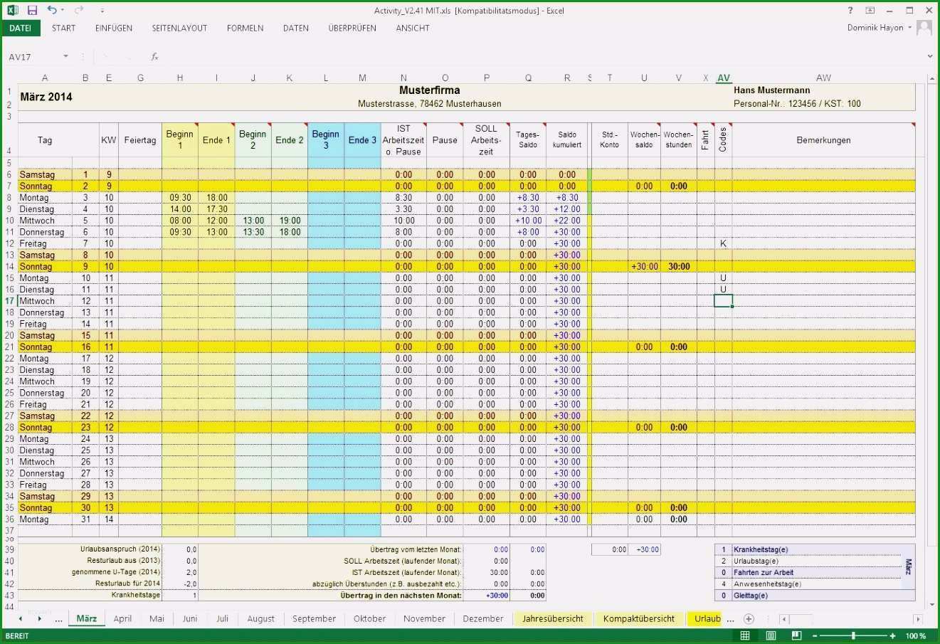 12 zeiterfassung excel vorlage kostenlos 2016