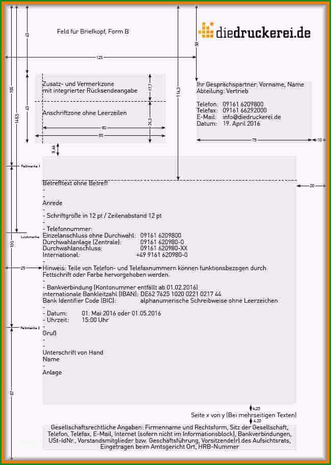 15 din 5008 geschaftsbrief mit zeilennummern