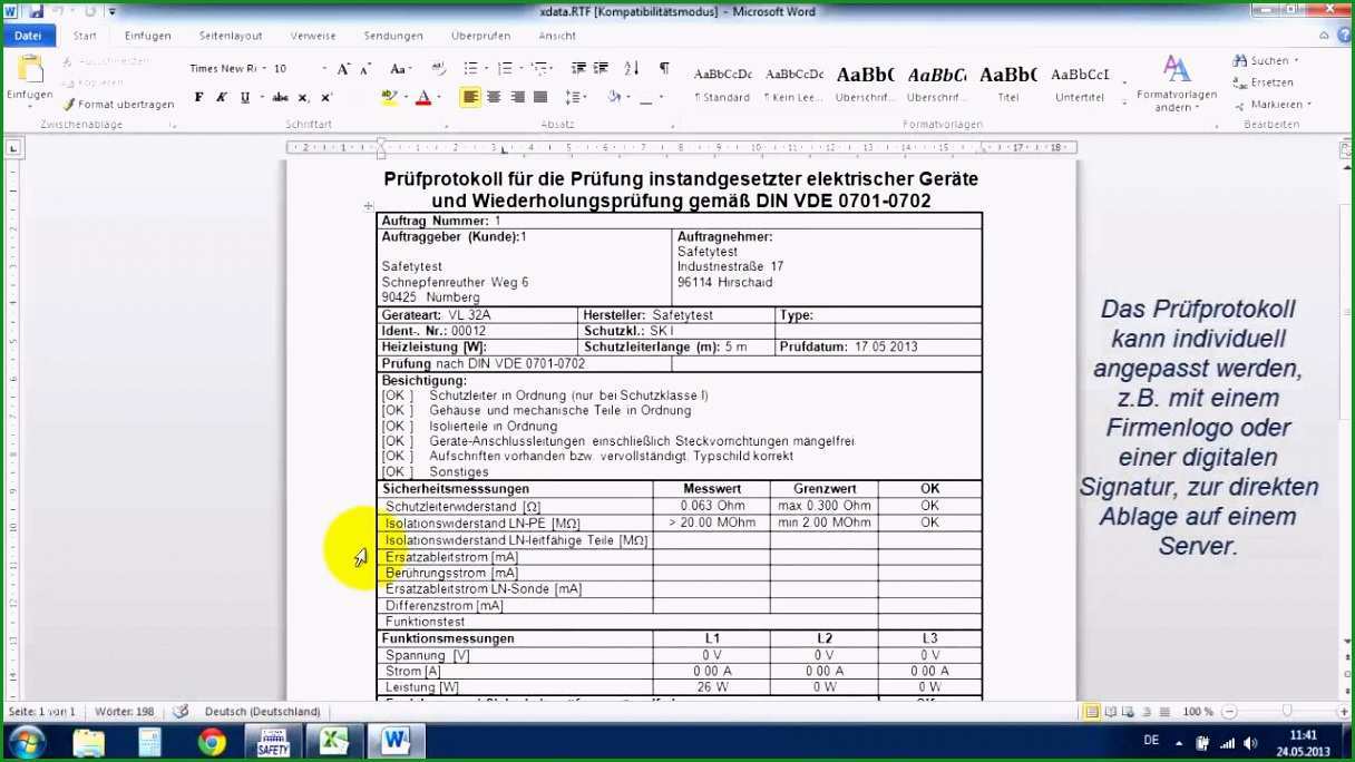 messprotokoll vorlage excel mebrql