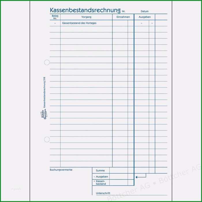 20 kassenbuch vorlage zweckform