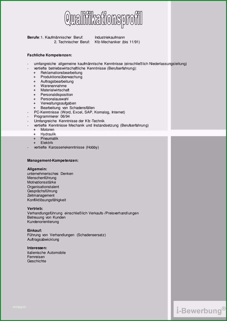 qualifikationsprofil formulierung initiativbewerbu