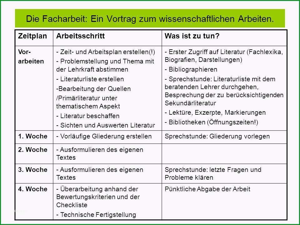 facharbeit gliederung muster