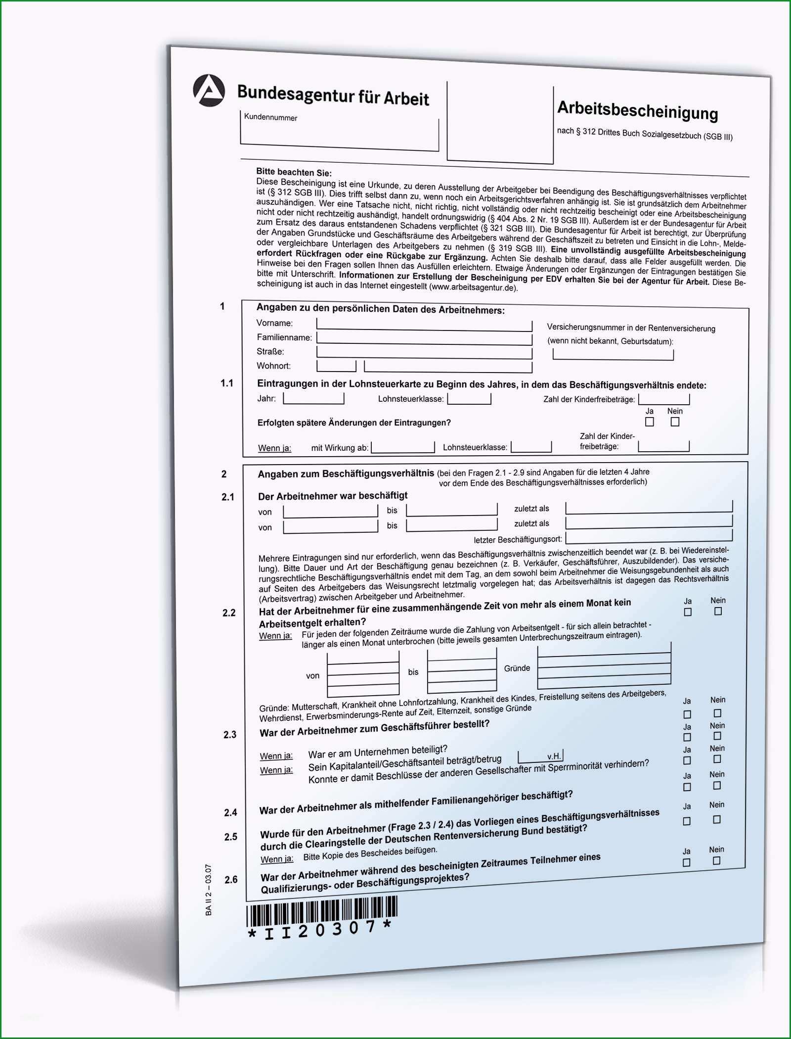 arbeitsbescheinigung arbeitsagentur 2