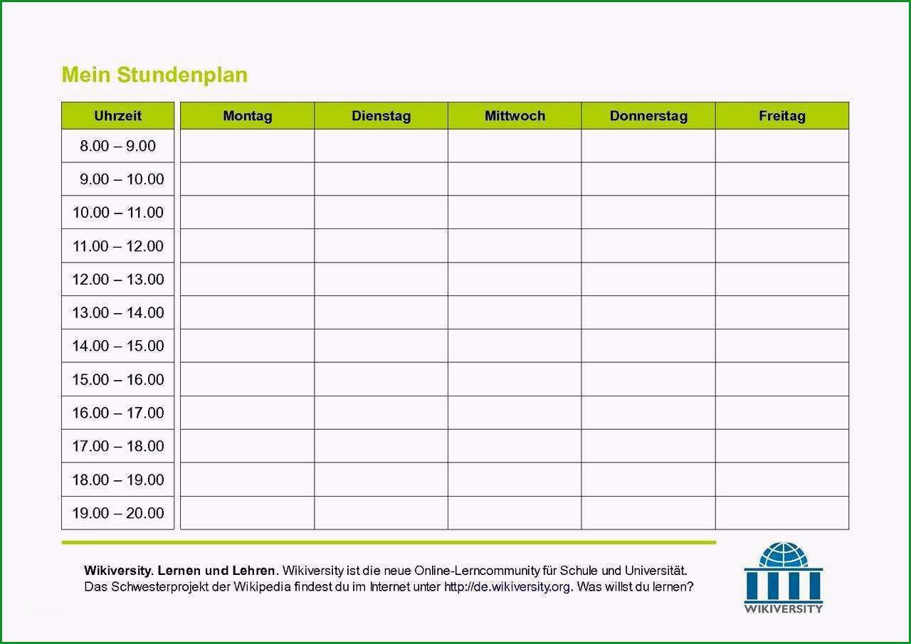 aufmas vorlage pdf bewundernswert stundenplan vorlage to