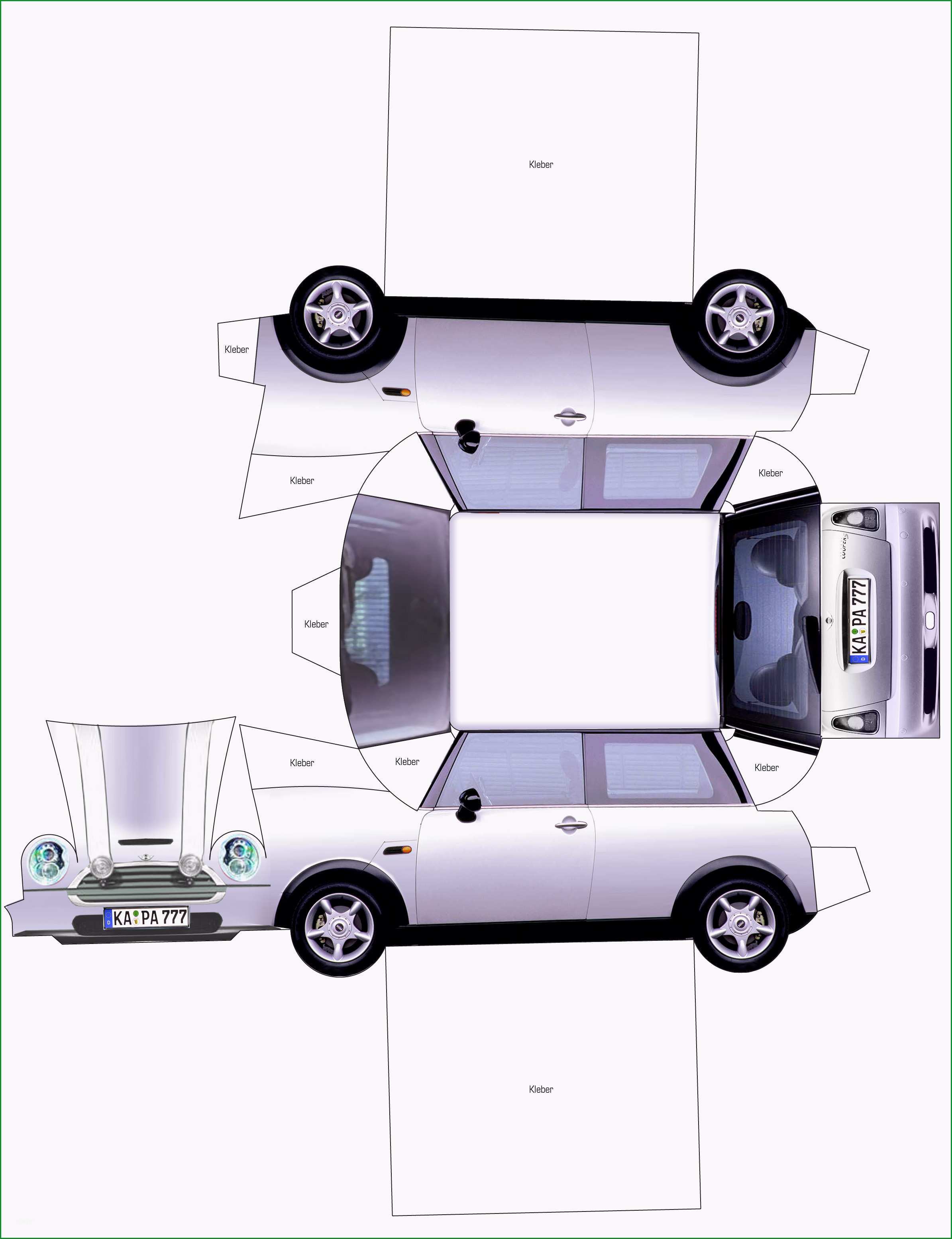 Aus papier basteln vw bus Spardose basteln: