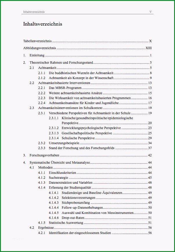 verzeichnisse formatieren