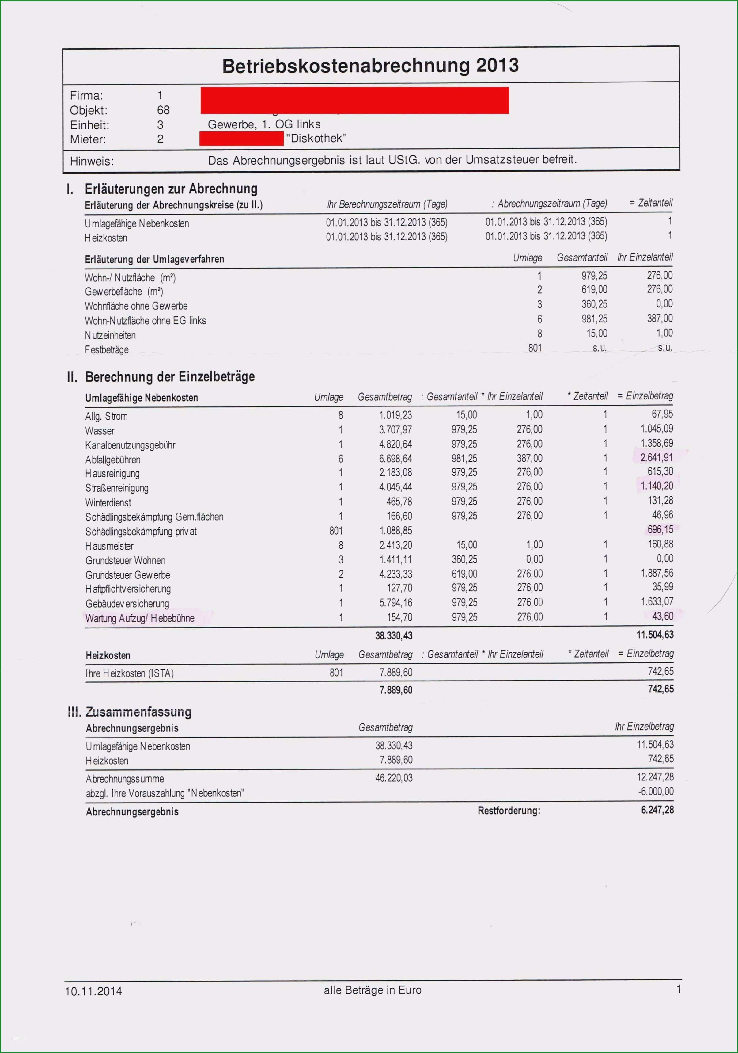 betriebskostenabrechnung pro unter excel vorlage zum fur neueste vorlage betriebskostenabrechnung excel