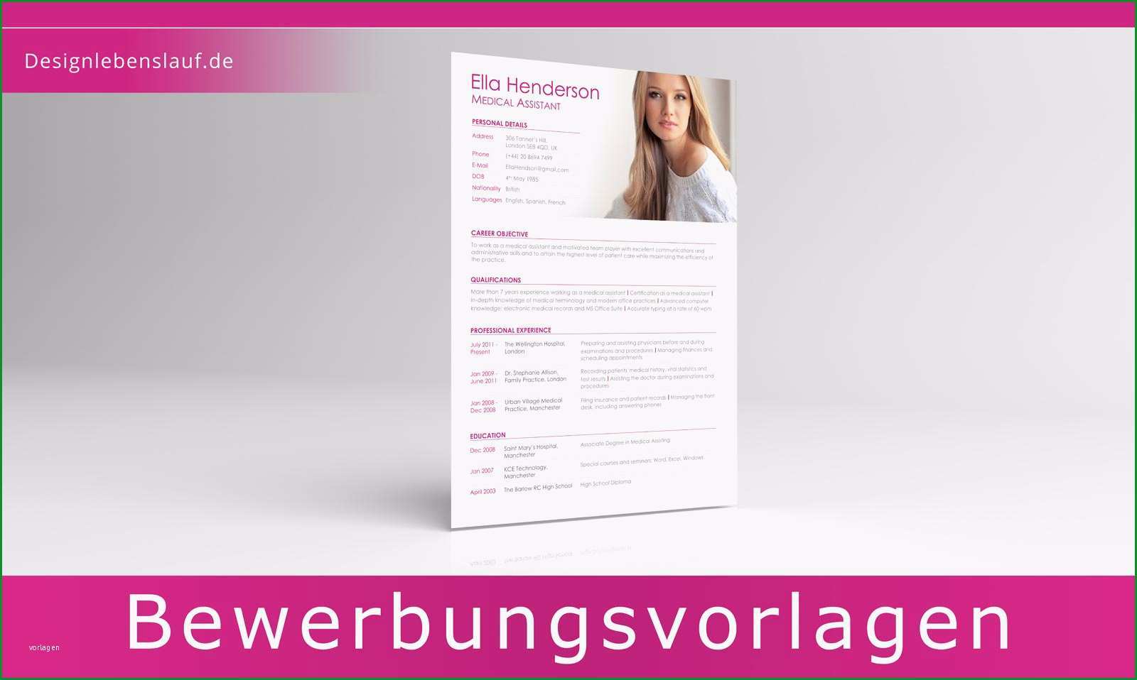 bewerbung englisch muster