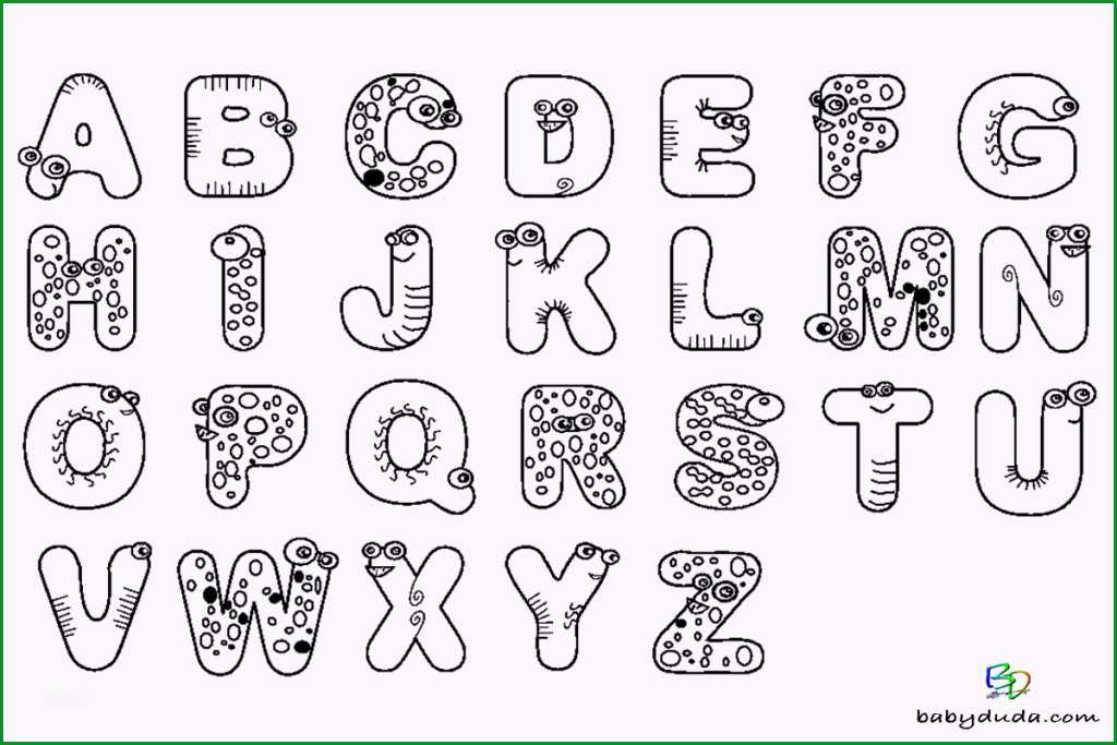 buchstaben ausmalen alphabet malvorlagen von a z