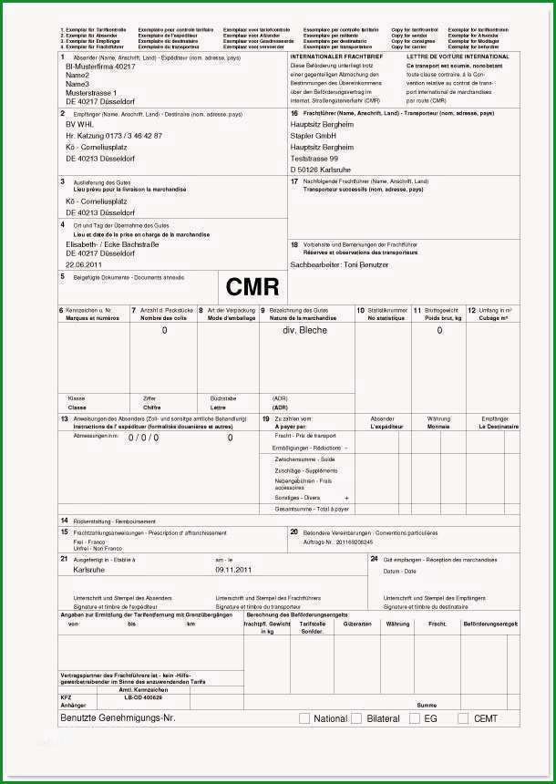 cmr frachtbrief vorlage pdf wunderbar groszugig cmr vorlage galerie beispiel business