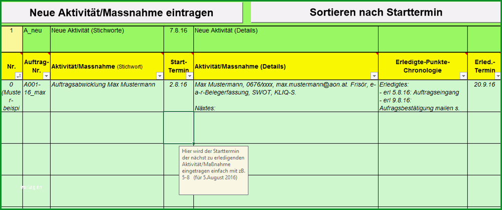 excel aufgabenliste vorlage