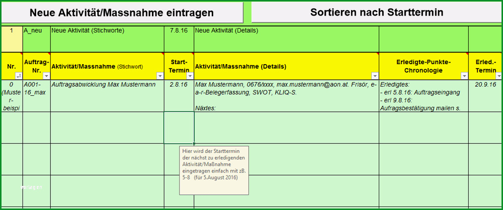 excel aufgabenliste vorlage