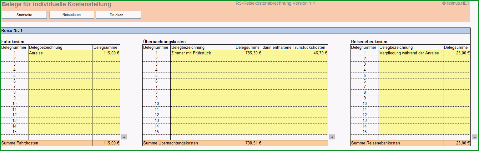 RS Reisekostenabrechnung