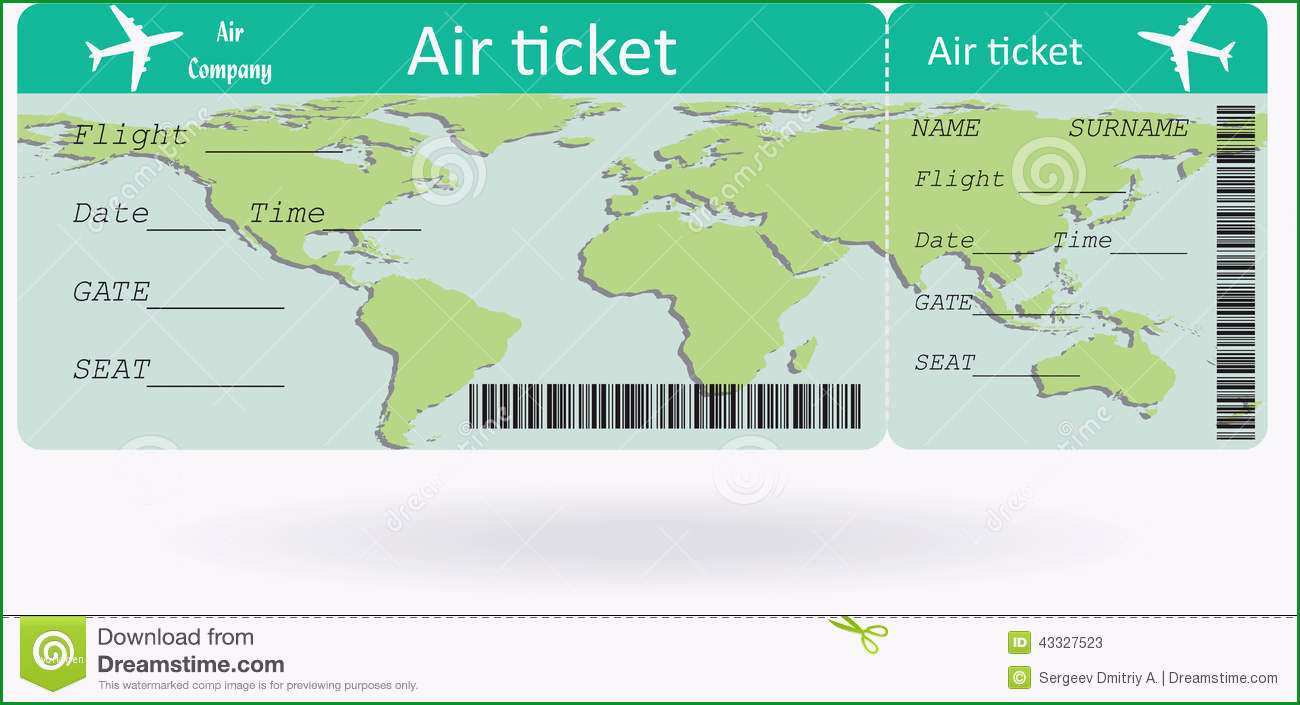 flugticket vorlage kostenlos