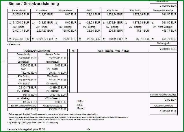 gehaltsabrechnung vorlage kostenlos