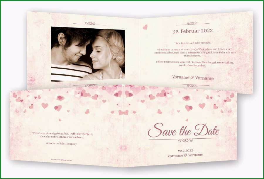 hochzeit save the date karten vorlage