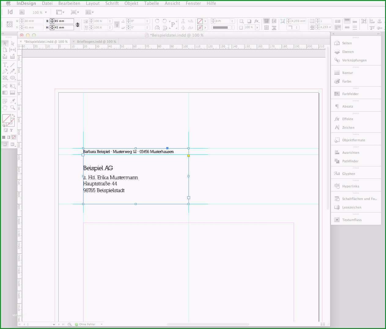 tutorial briefbogen indesign erstellen