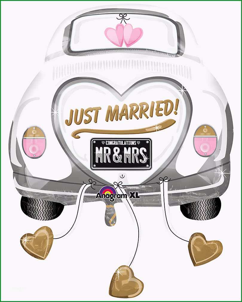 just married car folienballon