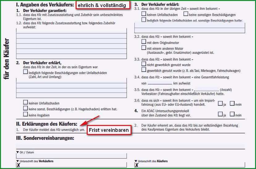 kfz kaufvertrag muster