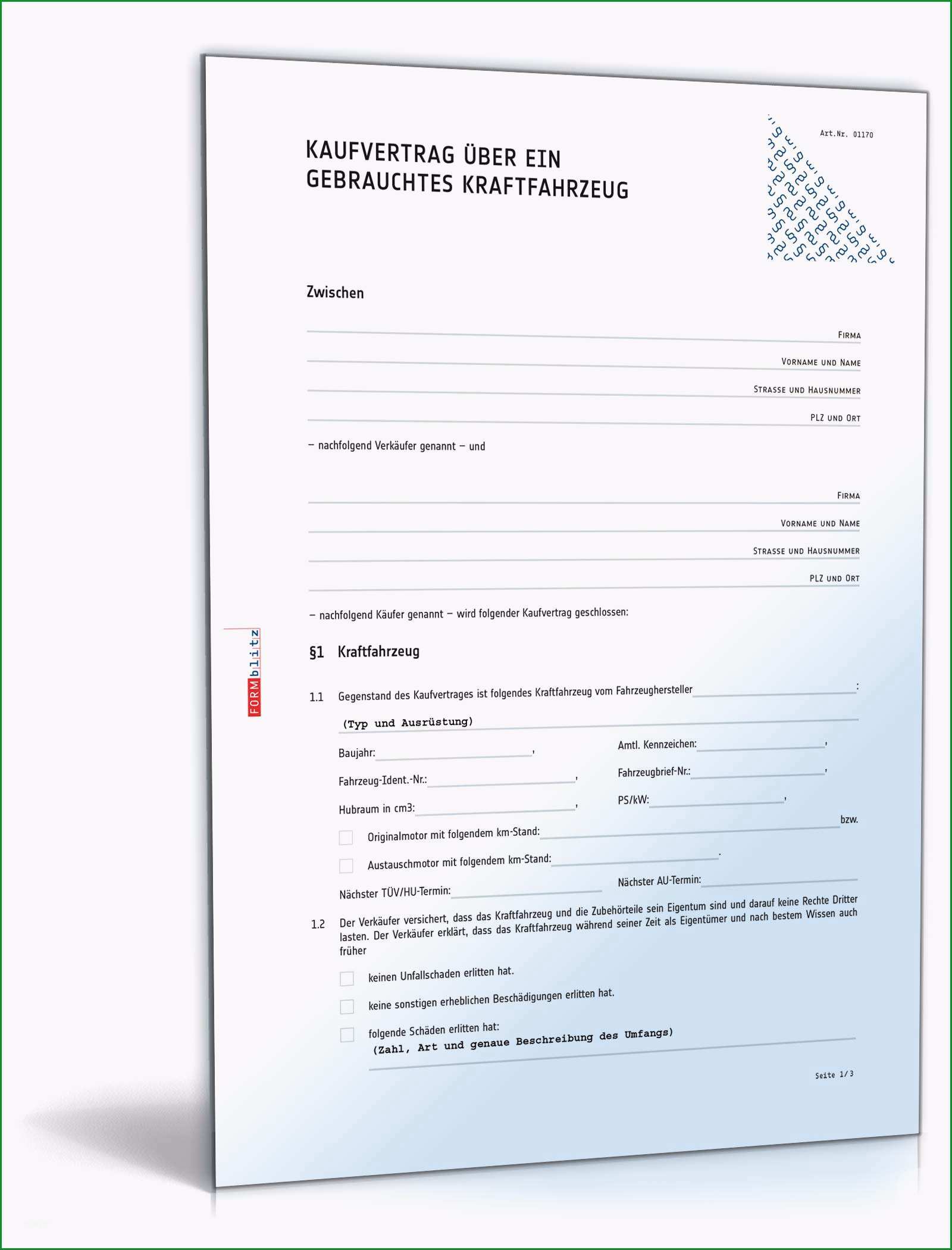 kfz kaufvertrag word vorlage 4566