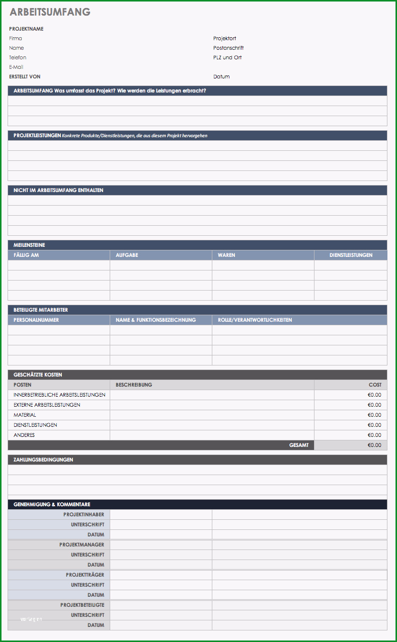 kostenlose vorlagen leistungsbeschreibung