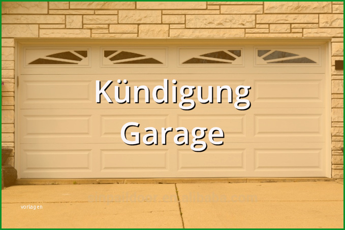 kuendigung garage muster