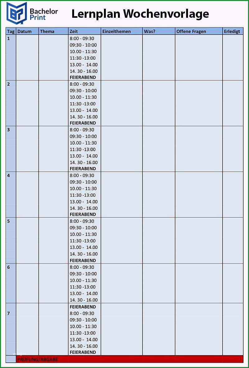 lernplan erstellen