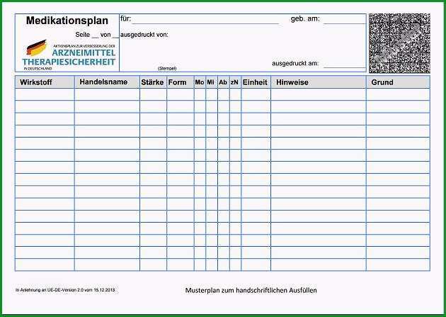 Faszinieren Medikationsplan Vorlage Zum Download Als Pdf Focus Line